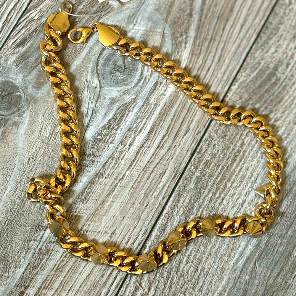 Urban Outfitters Gold plated choker with spike detail